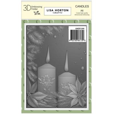 Lisa Horton Crafts 3D Embossing Folder - Candles